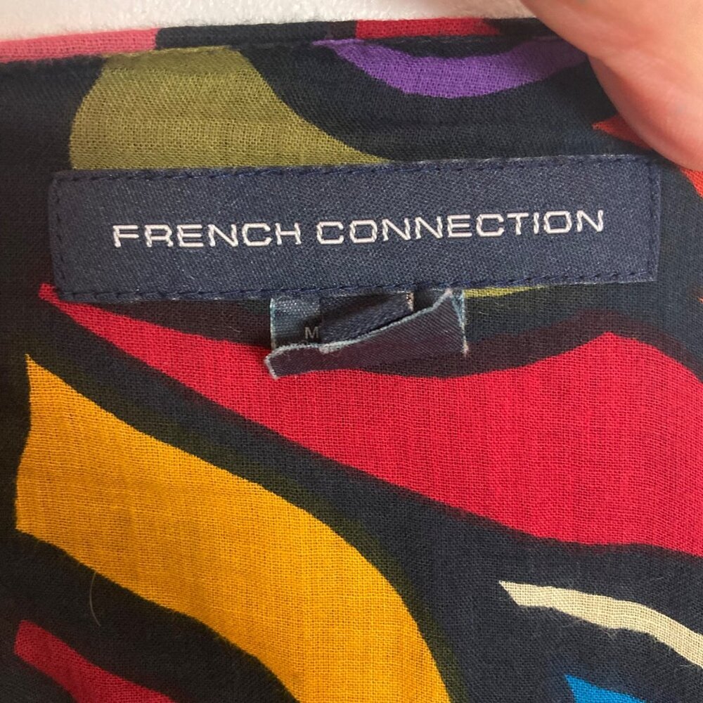 Vintage French Connection Colorful Boho Midi Skirt Womens 12 Cotton Flowy Lined - Picture 5 of 10
